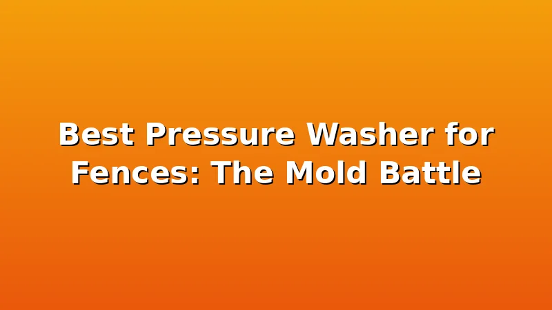 Best Pressure Washer for Fences: The Mold Battle - JetWash HQ review with measurements and honest opinion
