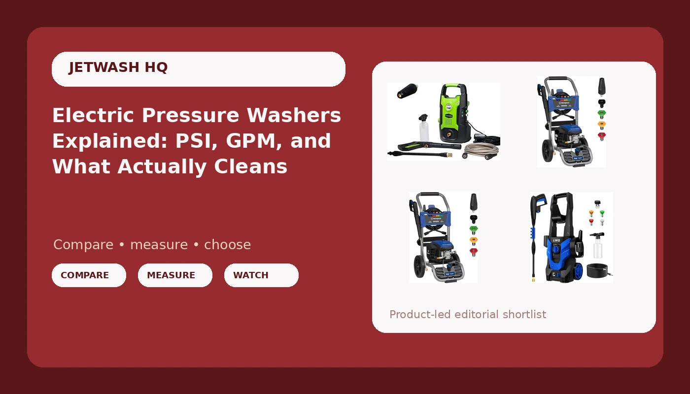 Electric Pressure Washers Explained: PSI, GPM, and What Actually Cleans