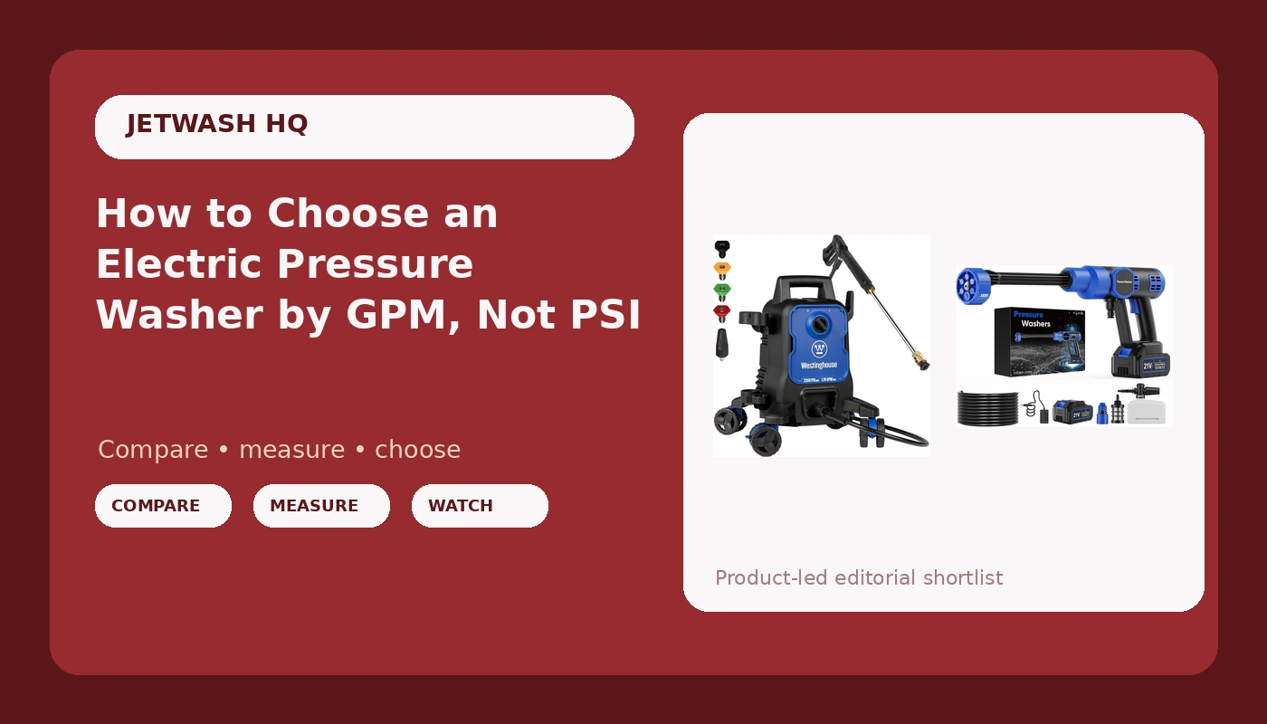 How to Choose an Electric Pressure Washer by GPM, Not PSI