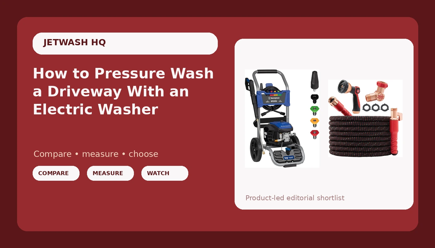How to Pressure Wash a Driveway With an Electric Washer
