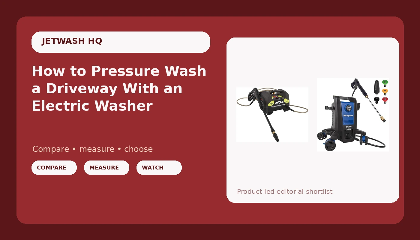 How to Pressure Wash a Driveway With an Electric Washer