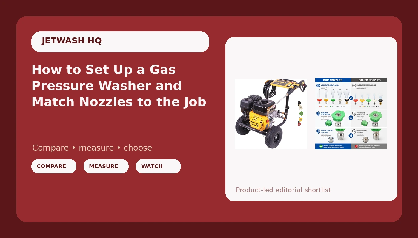 How to Set Up a Gas Pressure Washer and Match Nozzles to the Job