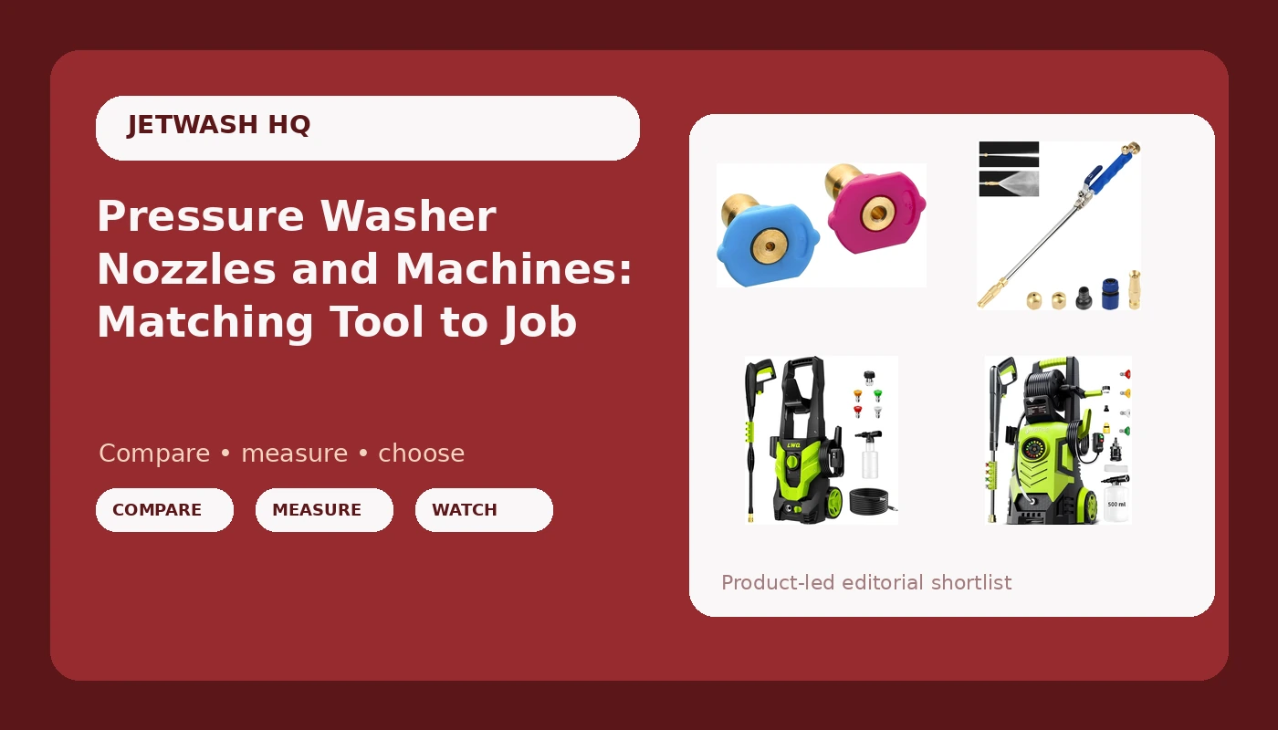 Pressure Washer Nozzles and Machines: Matching Tool to Job