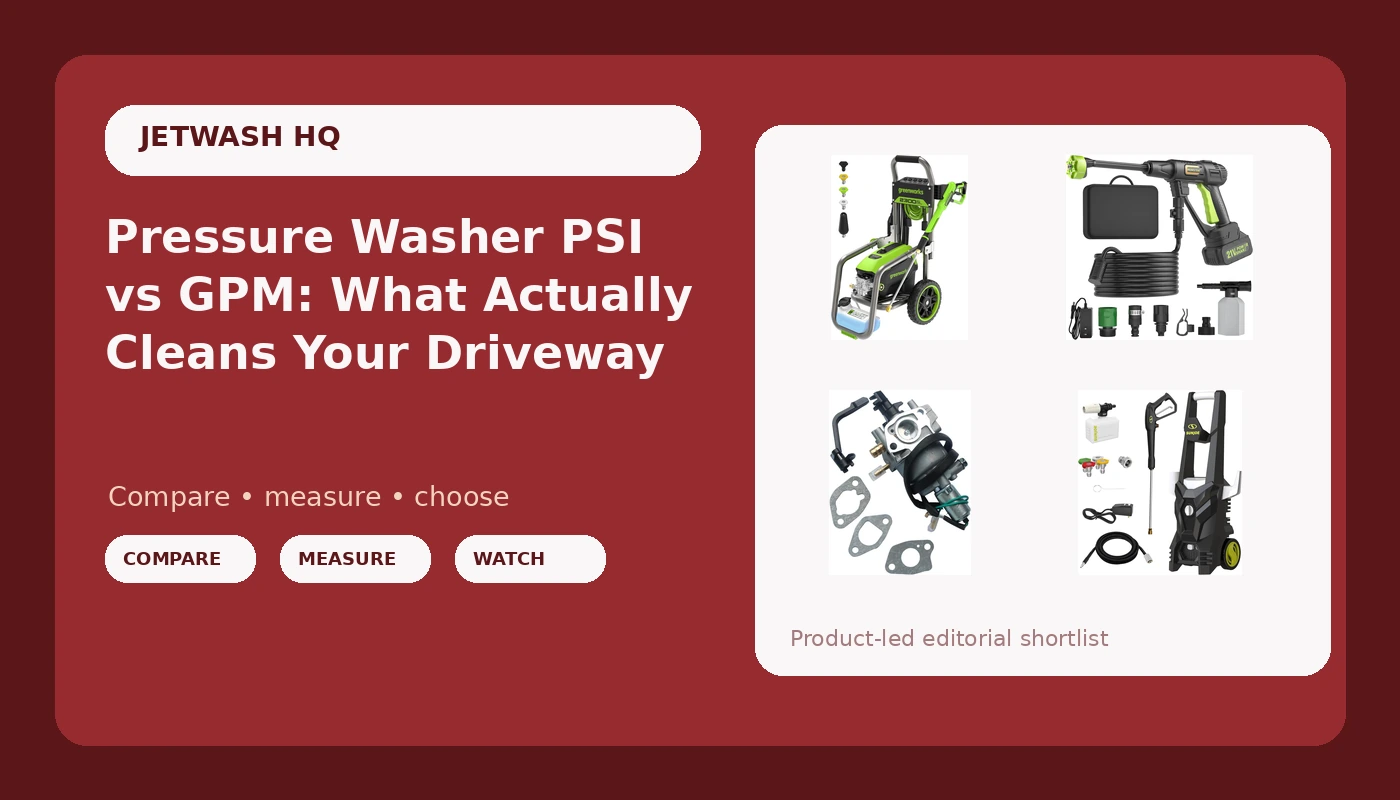 Pressure Washer PSI vs GPM: What Actually Cleans Your Driveway