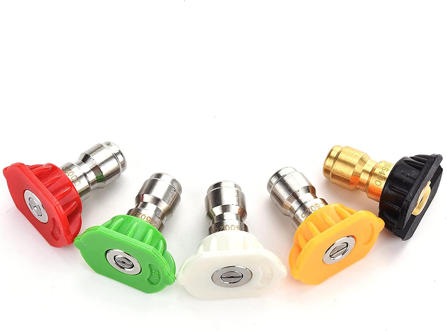 Tool Daily Pressure Washer Nozzle Tips Multiple Degrees, 1/4 Inch, 2.5 GPM