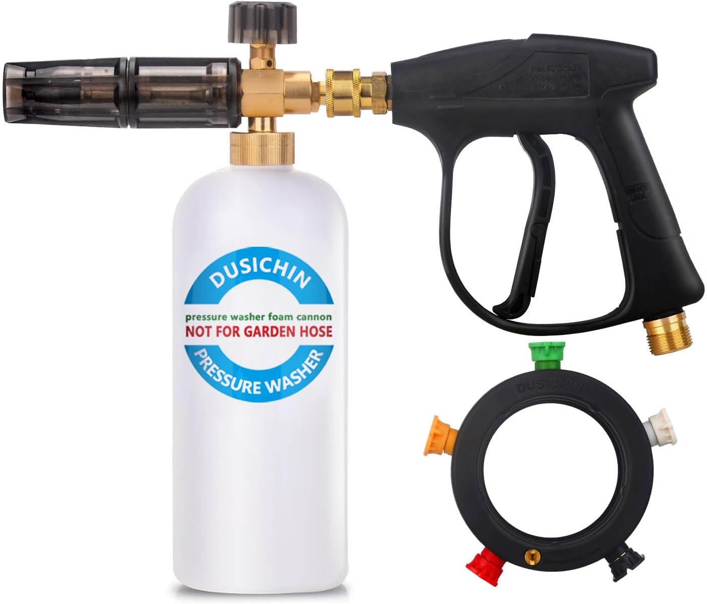 DUSICHIN DUS-018 Foam Cannon Lance Pressure Washer Nozzle Tip Spray Gun 3000 PSI Jet Wash Car Detailing