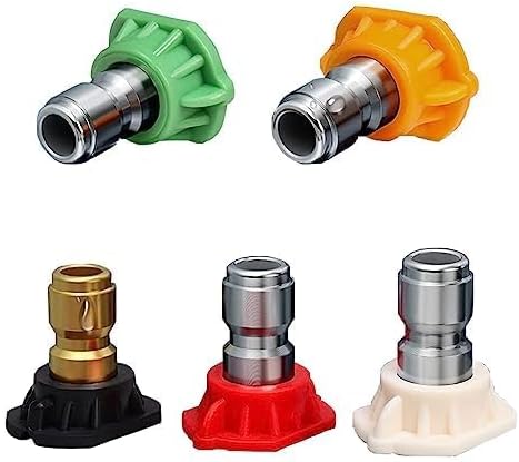 5.0 GPM Pressure Washer Nozzle Tips 5-Pack, Color Coded, Quick Connect