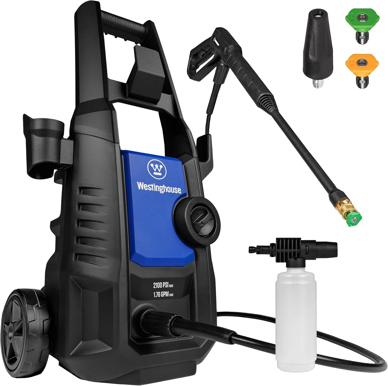 Westinghouse ePX3050 electric pressure washer with foam cannon and turbo nozzle