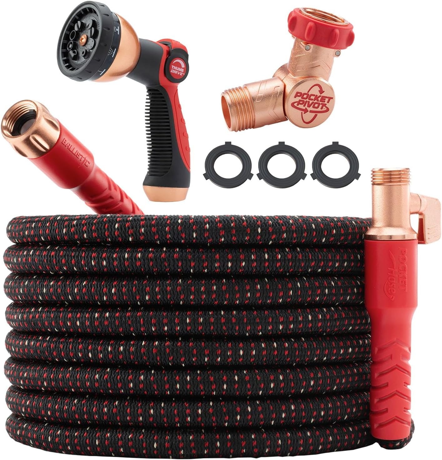 Pocket Hose Ballistic 100 FT Expandable Garden Hose