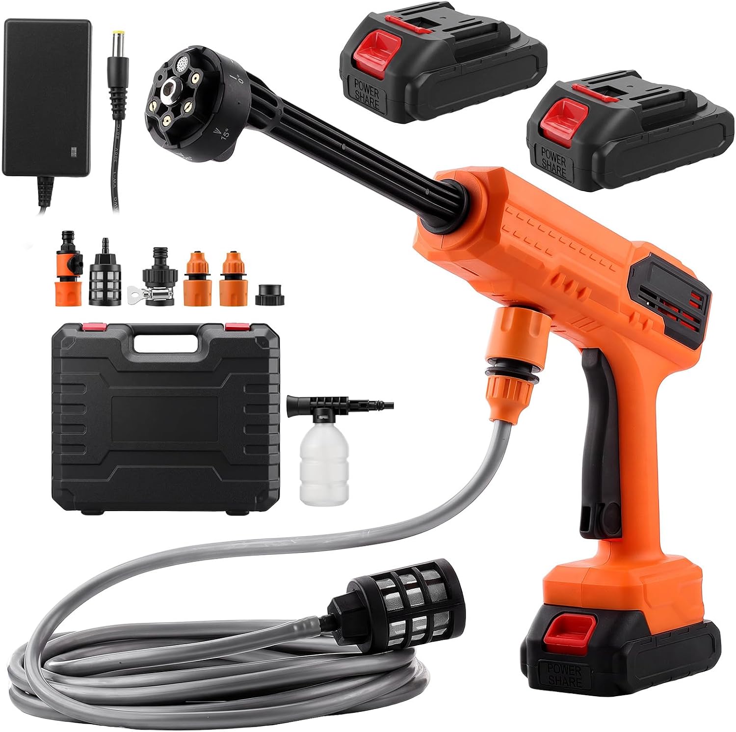 Cordless Pressure Washer Handheld Portable,2x6.5Ah Batteries,1080PSI