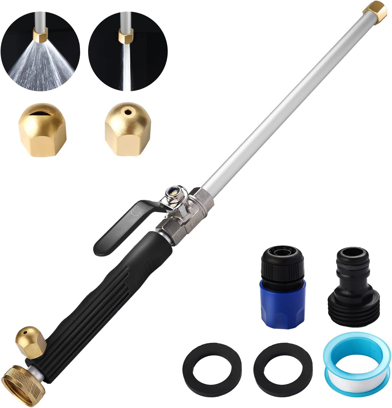 Upgraded Jet Nozzle for Garden Hose Power Washer Wand
